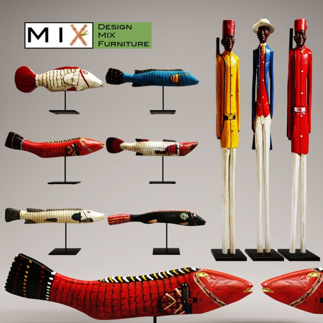 figurines collection mixfurniture 1 Modelo 3D .c4d .max .obj .3ds .fbx .stl .blend 