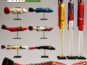 figurines collection mixfurniture 1 3D Model