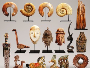 figurines collection statues set 3D Model