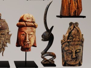 figurines collection statues set Model 3D