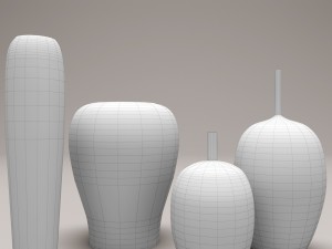 collection of vases Modèle 3D