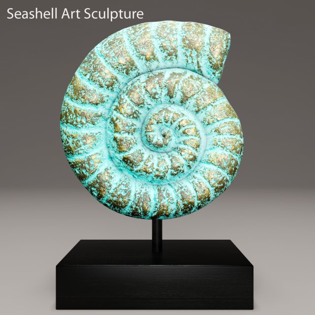 ammonite shell 3D Model .c4d .max .obj .3ds .fbx .stl .blend 