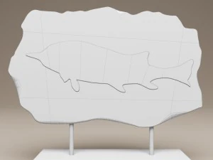 figurine fish stone 3D Model