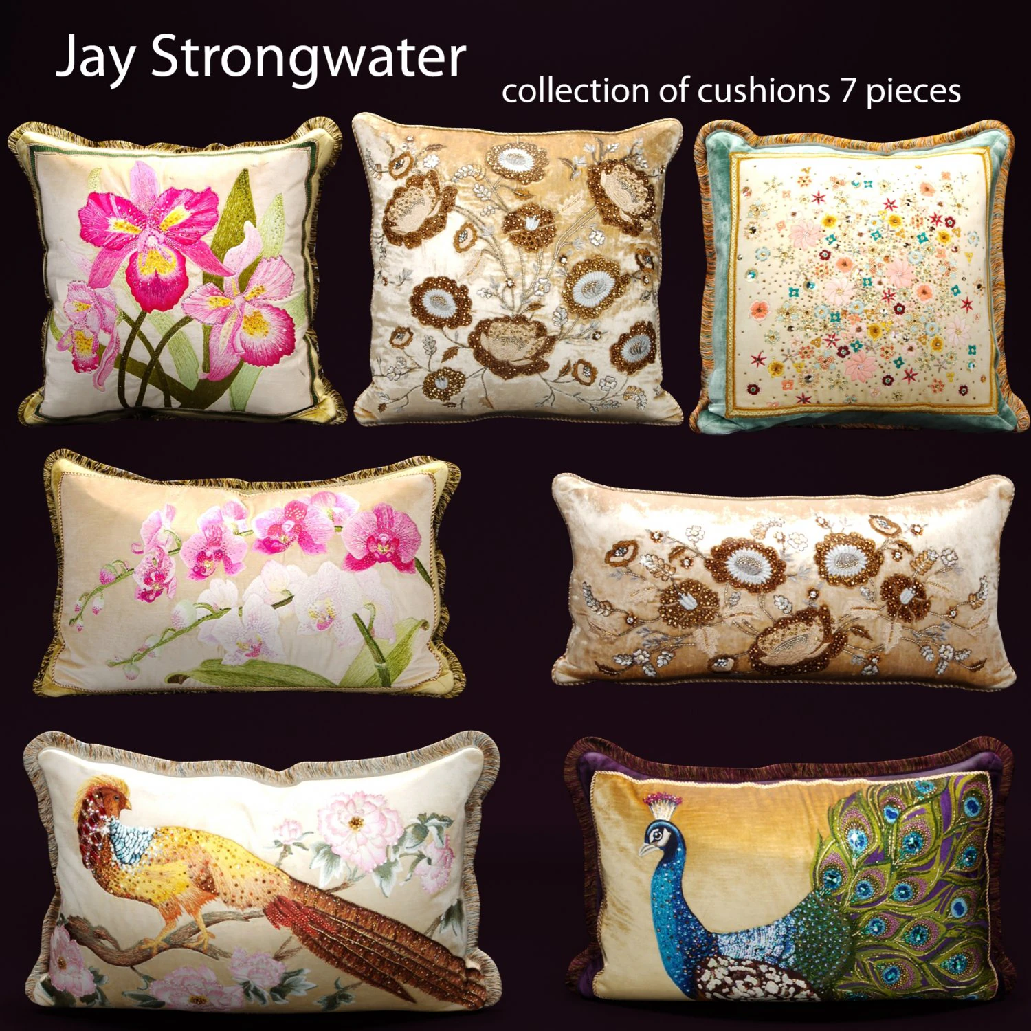 pillow set 3D Model .c4d .max .obj .3ds .fbx .stl .blend 