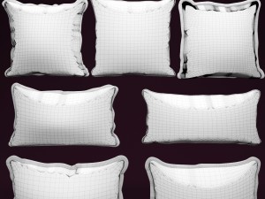 pillow set Modelo 3D