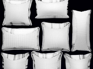 pillow set 3D 모델