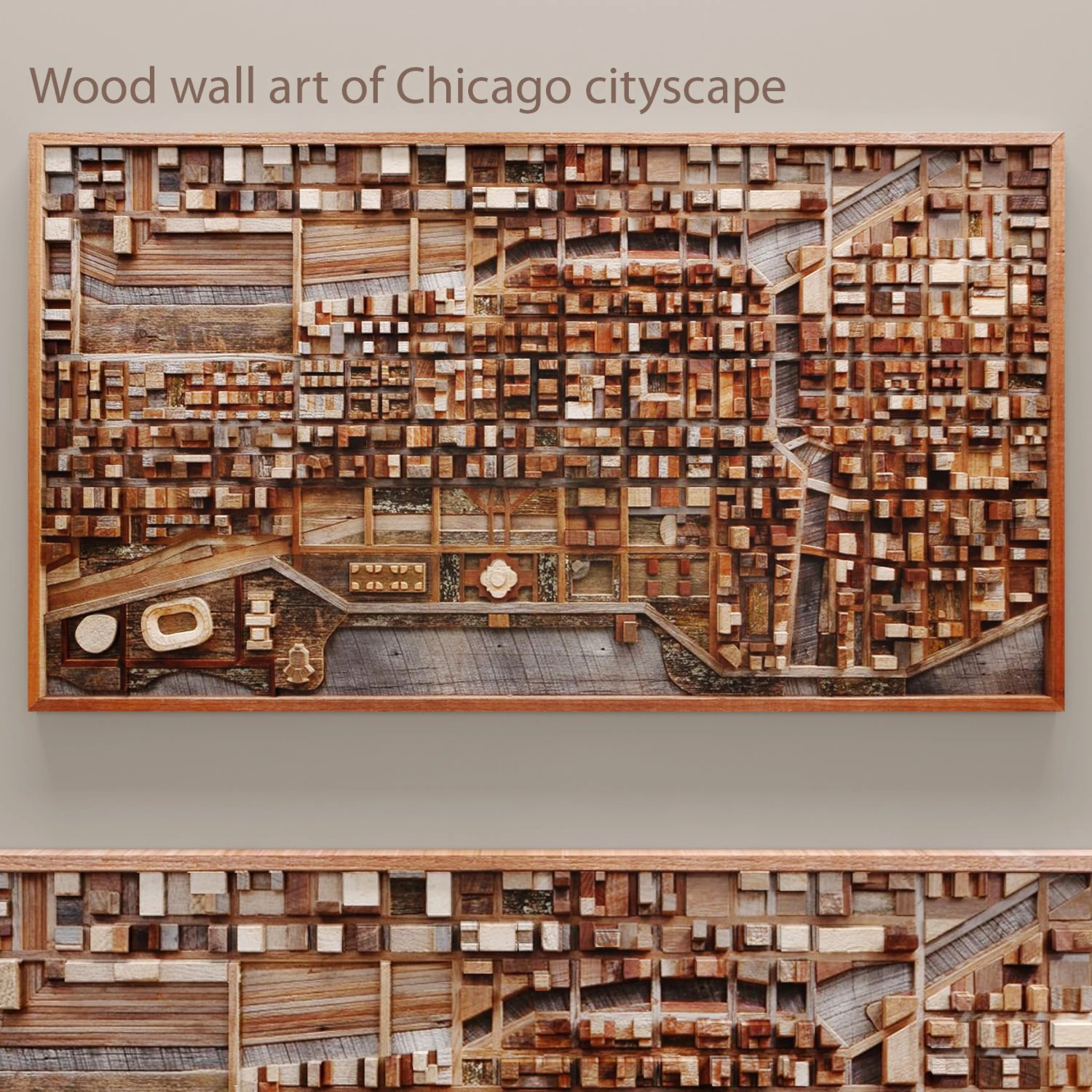wood mosaic 3D Model .c4d .max .obj .3ds .fbx .stl .blend 