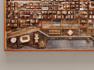 wood mosaic 3D Model