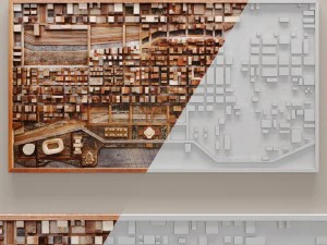 wood mosaic 3D Model