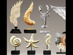 collection figurines statues 3D Модель