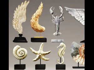 collection figurines statues 3D Model