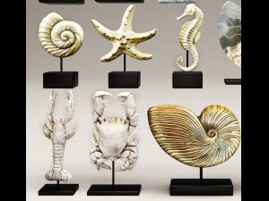 collection figurines statues 3D Model