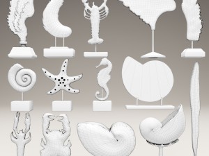 collection figurines statues 3D Модель