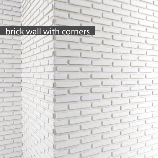 white bricks 3D Модель .c4d .max .obj .3ds .fbx .stl .blend 