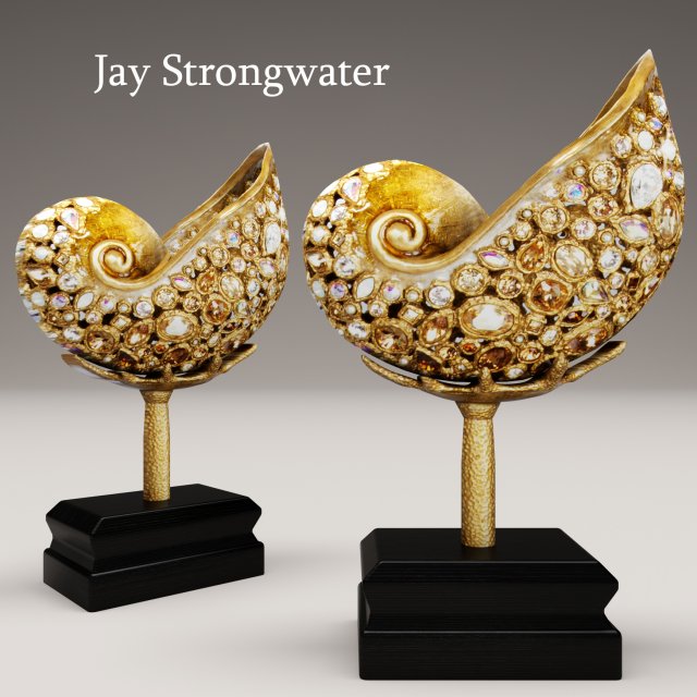 jay strongwater nautilus shell 3D Model .c4d .max .obj .3ds .fbx .stl .blend 