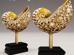 jay strongwater nautilus shell 3Dモデル