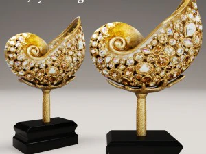 jay strongwater nautilus shell 3D Model