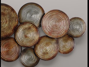 circles wall decor Modelo 3D