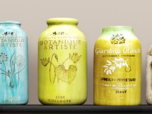 collection vases and bottles Modello 3D