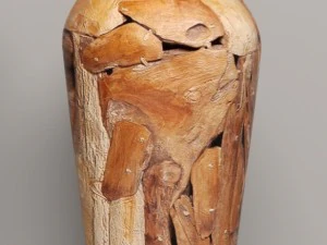 collection of wooden vases 3D Model