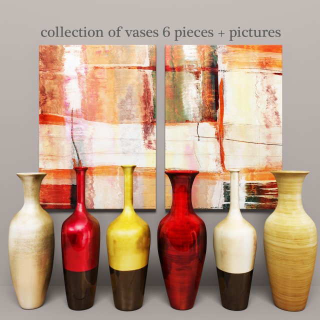 collection vases 3D-Modell .c4d .max .obj .3ds .fbx .stl .blend 