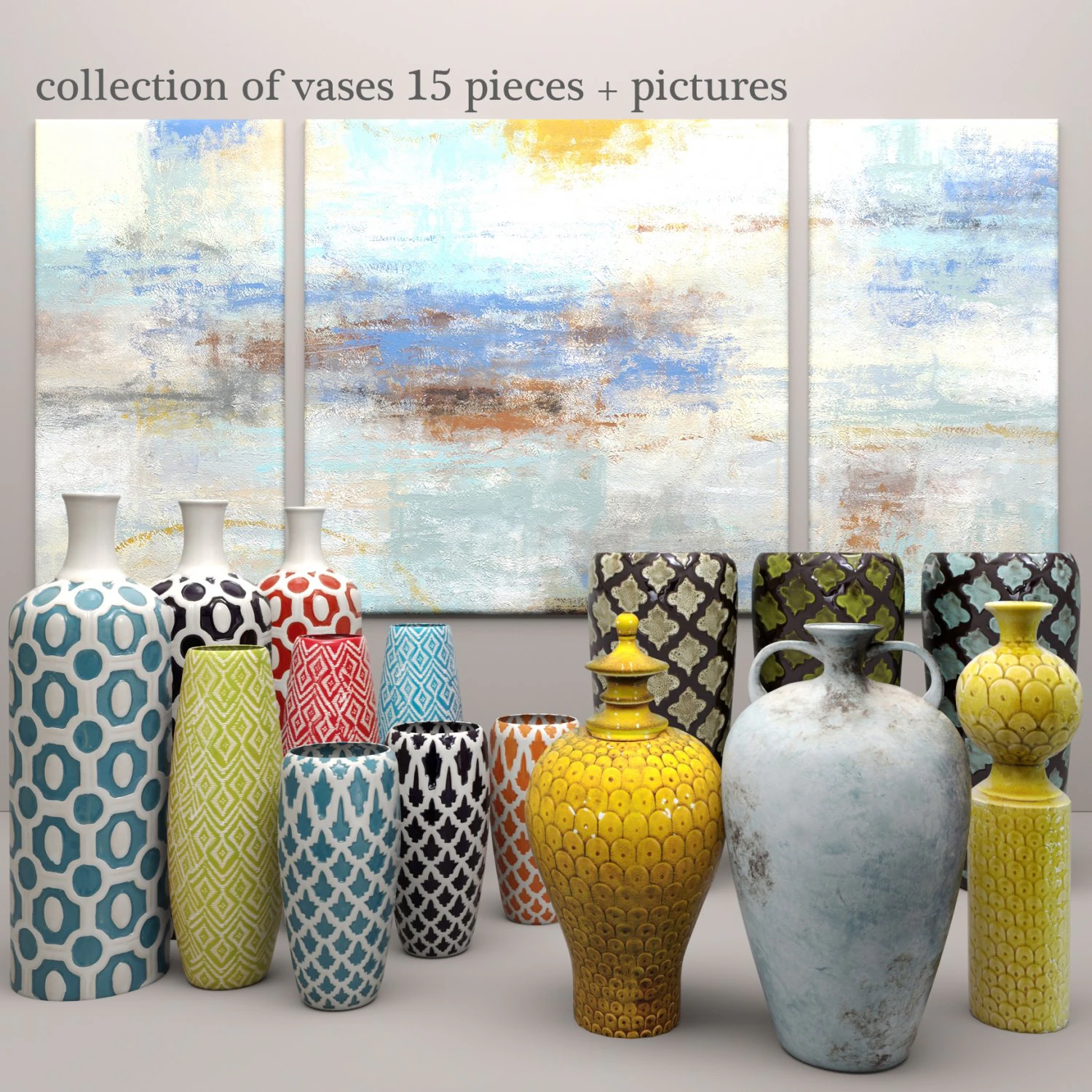 collection vases 3D Model .c4d .max .obj .3ds .fbx .stl .blend