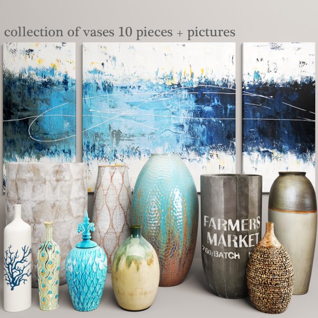 collection vases Modelo 3D .c4d .max .obj .3ds .fbx .stl .blend 