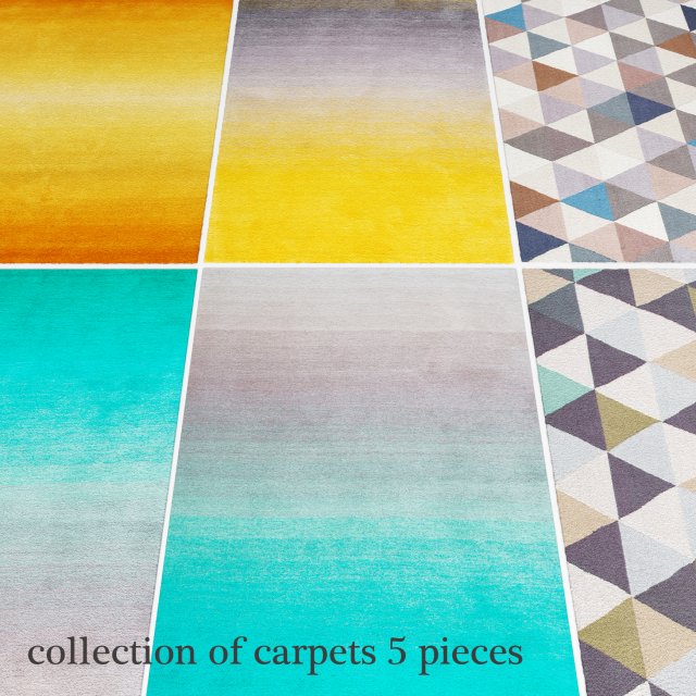 carpet collection 3D 模型 .c4d .max .obj .3ds .fbx .stl .blend 