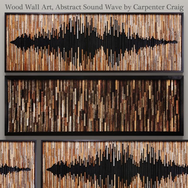 wood wall art Model 3D .c4d .max .obj .3ds .fbx .stl .blend 