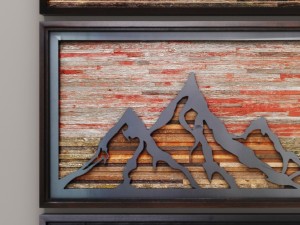 wood wall art Model 3D