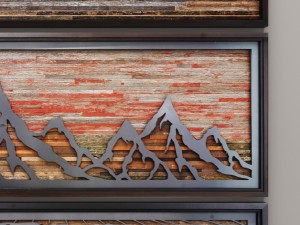 wood wall art Model 3D