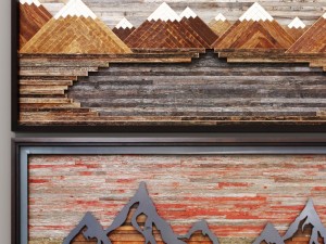 wood wall art Model 3D