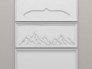 wood wall art Model 3D