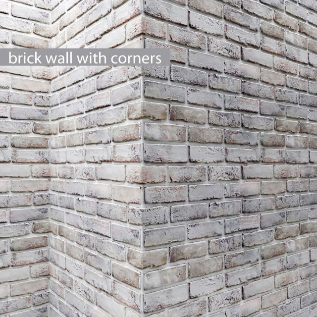white bricks 3D 모델 .c4d .max .obj .3ds .fbx .stl .blend 
