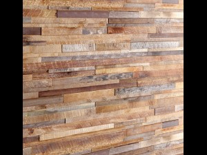 mosaic wood panel planks 3D Model