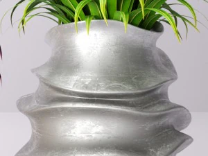collection of plants in pots 3D Model