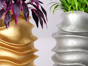 collection of plants in pots 3D मॉडल