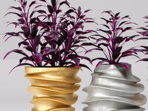 collection of plants in pots Modelo 3D