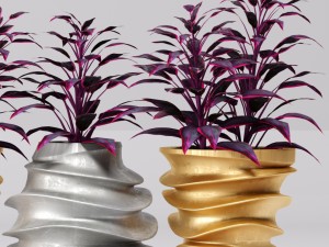 collection of plants in pots Modelo 3D