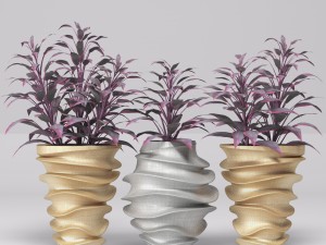 collection of plants in pots Modelo 3D