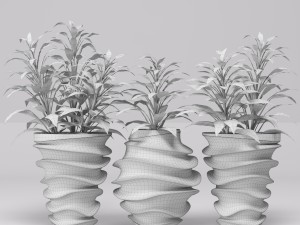 collection of plants in pots Modelo 3D