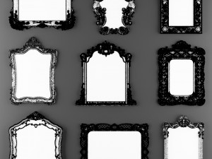 collection of mirrors 3D Model