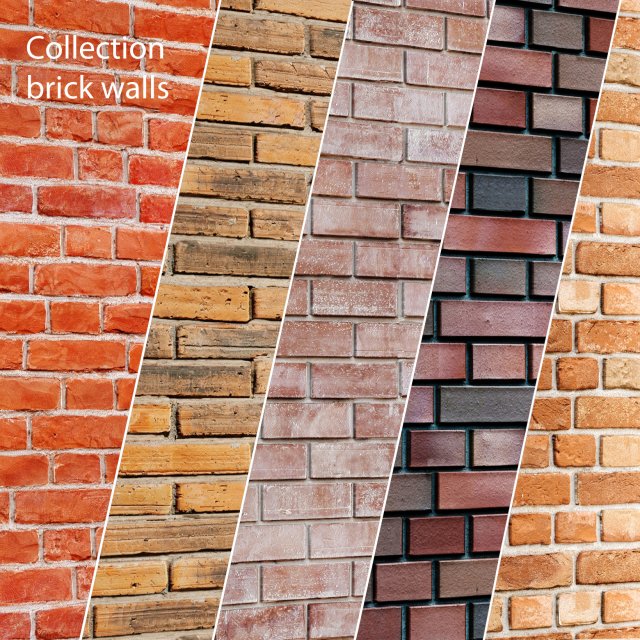 bricks set 3D Model .c4d .max .obj .3ds .fbx .stl .blend 