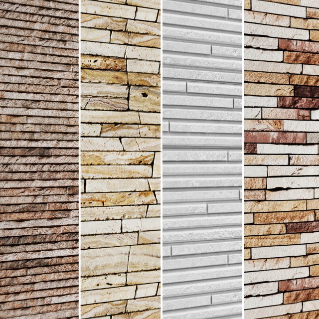 stones collection 3D Model .c4d .max .obj .3ds .fbx .stl .blend 