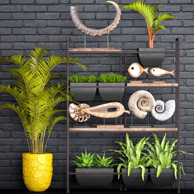 decorative set 3D Модель .c4d .max .obj .3ds .fbx .stl .blend 