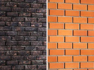 conjunto de parede de tijolos Modelo 3D