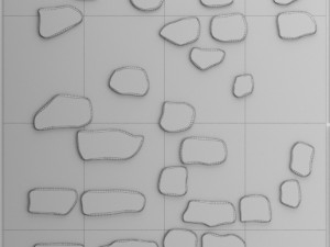 collection of stone slate Modello 3D