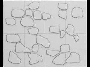 collection of stone slate Modello 3D