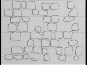 collection of stone slate 3D Model