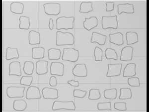 collection of stone slate Modello 3D